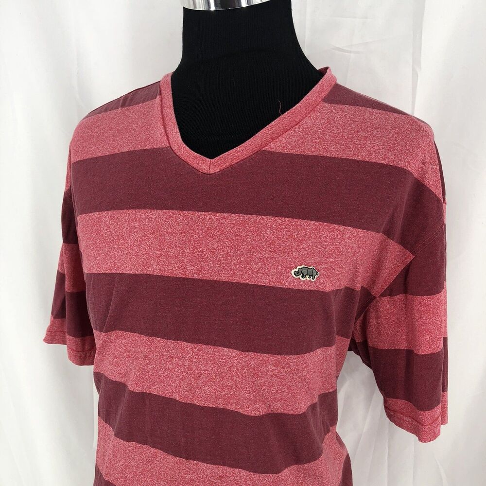 Ecko Unltd Shirt Mens XXXL Red Short Sleeve V Neck Rhino Patch